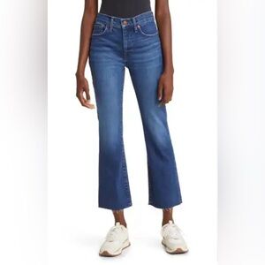 Madewell Kick Out Crop Cutoff Fray Raw Edge Jeans size 26